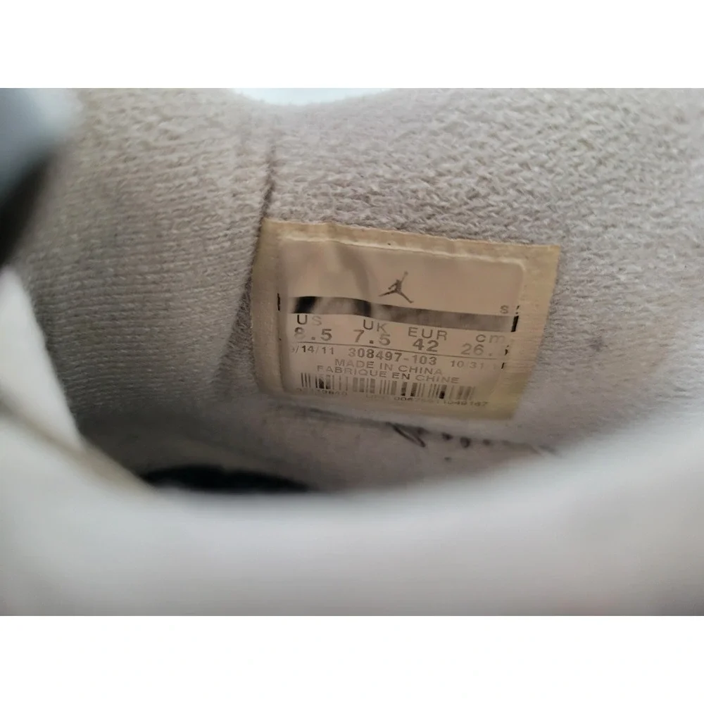 Nike‎ Air Jordan 4 Retro White Cement 308497-103 Sz 8.5
